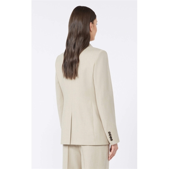Max Mara Studio Pucci Blazer, Beige Pinstripes